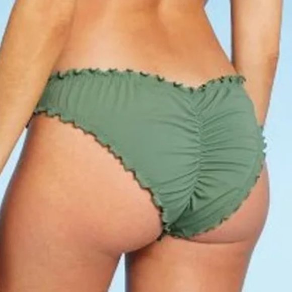 PINK Ruffle Cheeky Bikini Bottom - Picture 3 of 5